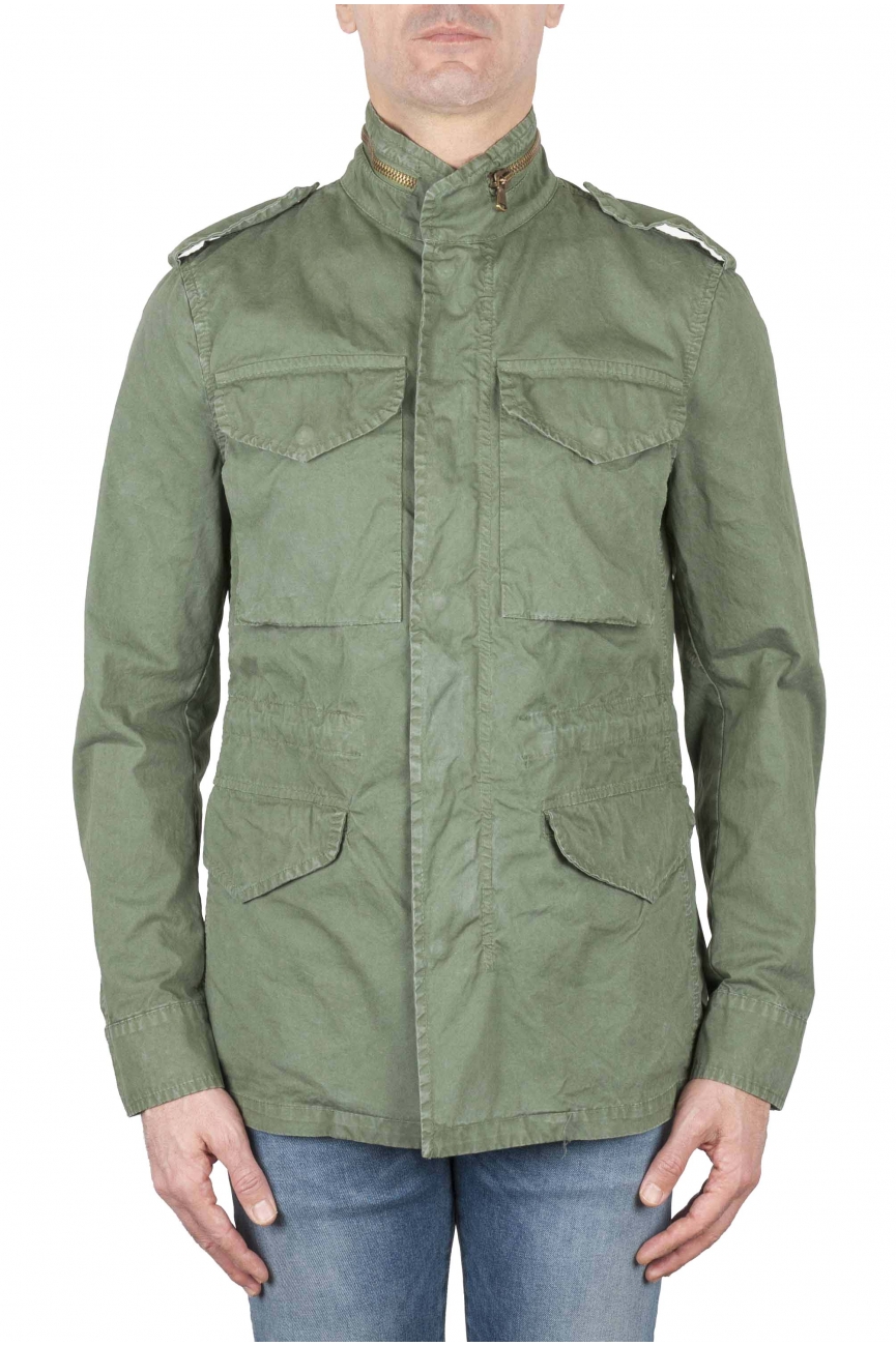 SBU 01567 ストーンは緑の綿のミリタリーフィールドジャケットを洗浄 01