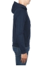SBU 01464 Felpa con cappuccio in jersey di cotone blu 03