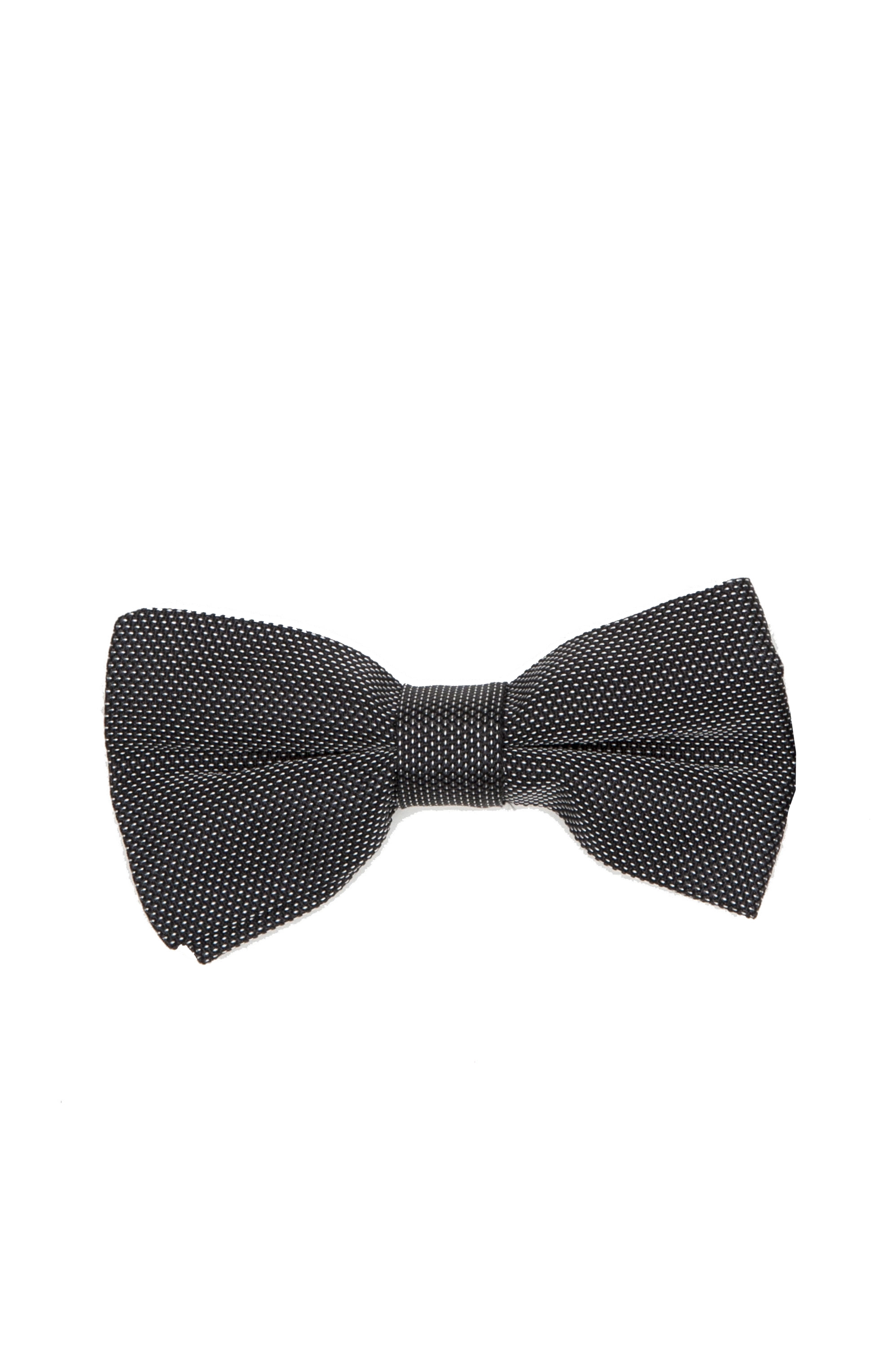 SBU 01031 Classic ready-tied bow tie in grey silk satin 01