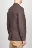 SBU - Strategic Business Unit - Single Breasted Unlined 2 Button Jacket In Brown Linen