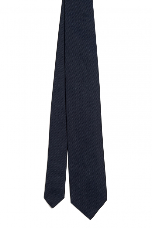 SBU 01572 Cravatta classica skinny in seta nera 01