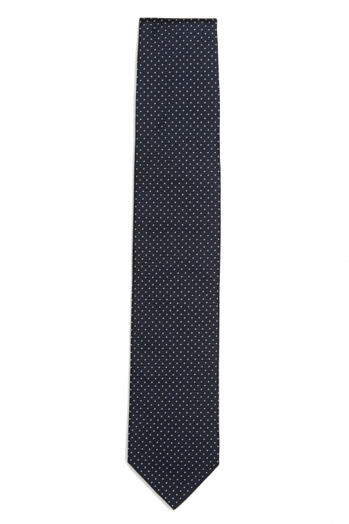SBU 01575 Cravatta classica in seta realizzata a mano 01