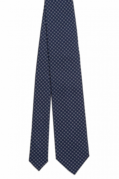 SBU 01580 Classic handmade pointed tie in silk 01