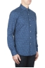 SBU 01593 Geometric printed pattern indigo cotton shirt 02