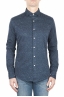 SBU 01595 Blue mouline cotton shirt 01