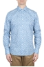 SBU 01601 Camisa de algodón estampado floral azul claro 01
