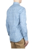 SBU 01601 Camisa de algodón estampado floral azul claro 04