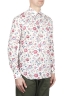 SBU 01603 Floral printed pattern red cotton shirt 02