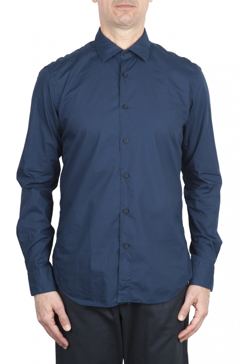 SBU 01609 Camicia in cotone super leggero blu 01