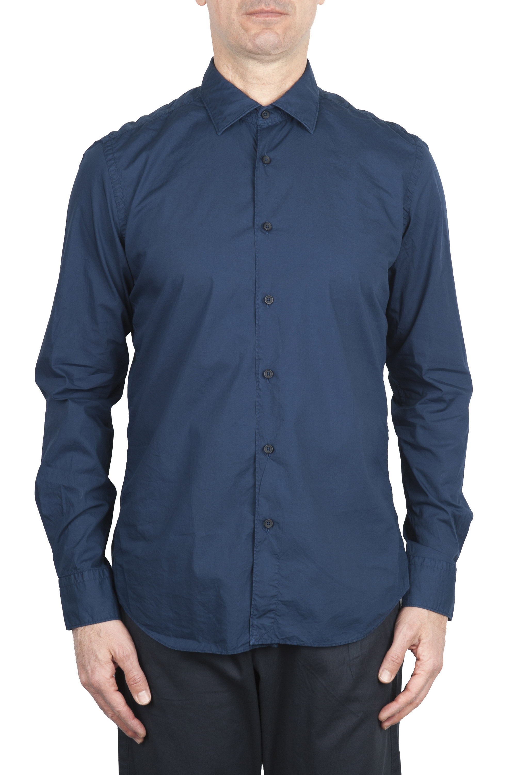 SBU 01609 Blue super light cotton shirt 01