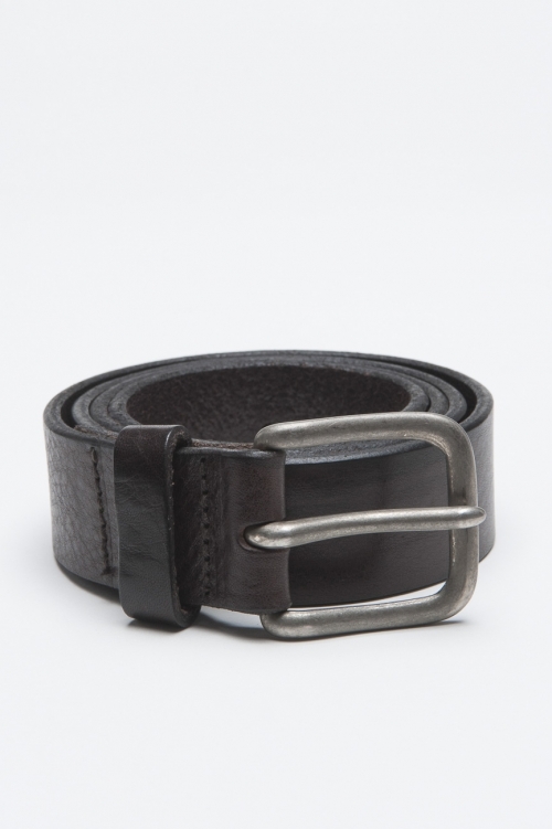 Classic Adjustable Buckle Closure Brown Leather 1.2 Inches Belt
