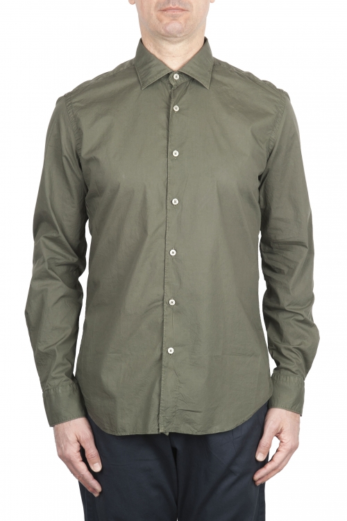 SBU 01610 Camicia in cotone super leggero verde 01