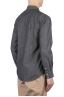 SBU 01614 Camisa western de algodón chambray gris oscuro 04