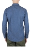 SBU 01616 Natural indigo chambray cotton western shirt 05