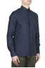 SBU 01619 Classic blue navy linen shirt 02