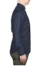 SBU 01619 Camisa clásica de lino azul marino 03