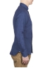 SBU 01621 Camicia classica in lino blu Cina 03