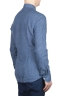 SBU 01626 Camisa clásica de lino azul 04