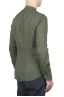SBU 01630 Camicia classica con collo coreano in lino verde 04