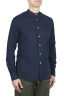 SBU 01631 Classic mandarin collar indigo cotton shirt 02