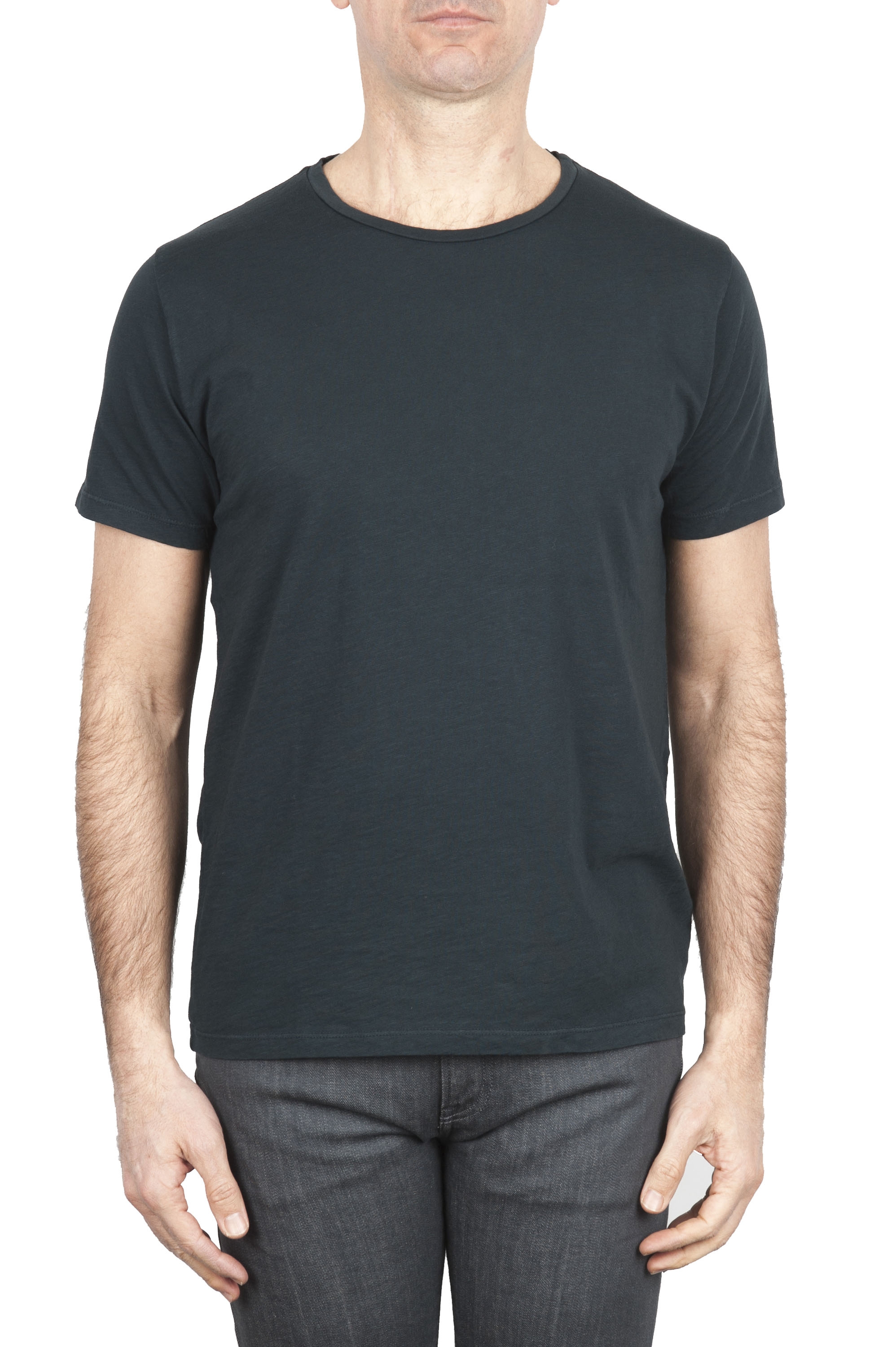 SBU 01636 Camiseta de algodón con cuello redondo en color antracita. 01