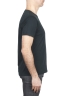 SBU 01636 T-shirt girocollo aperto in cotone fiammato antracite 03