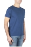 SBU 01638 T-shirt girocollo aperto in cotone fiammato blu 02