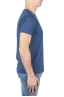 SBU 01638 T-shirt à col rond en coton flammé bleu 03