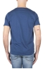 SBU 01638 T-shirt à col rond en coton flammé bleu 05