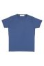 SBU 01638 T-shirt girocollo aperto in cotone fiammato blu 06