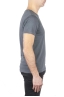 SBU 01641 T-shirt à col rond en coton flammé gris foncé 03