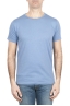 SBU 01642 T-shirt à col rond en coton flammé bleu clair 01