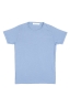 SBU 01642 T-shirt à col rond en coton flammé bleu clair 06