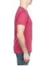 SBU 01643 T-shirt à col rond en coton flammé rouge 03