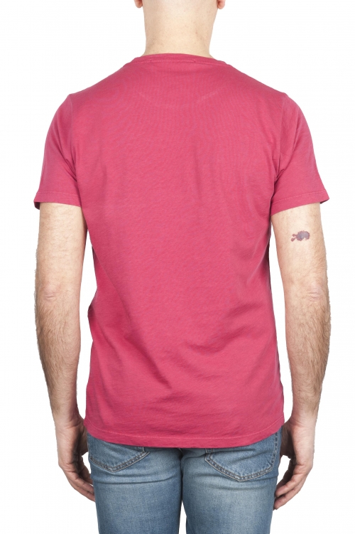 SBU 01643 T-shirt à col rond en coton flammé rouge 01