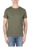 SBU 01645 T-shirt à col rond en coton flammé vert 01