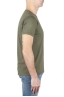 SBU 01645 T-shirt à col rond en coton flammé vert 03