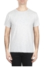 SBU 01646 T-shirt à col rond en coton flammé gris chiné 01