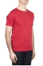 SBU 01647 T-shirt à col rond en coton flammé rouge 02