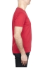 SBU 01647 T-shirt à col rond en coton flammé rouge 03