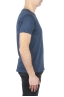SBU 01648 Flamed cotton scoop neck t-shirt blue 03