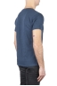 SBU 01648 T-shirt girocollo aperto in cotone fiammato blu 04