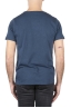 SBU 01648 T-shirt à col rond en coton flammé bleu 05