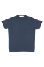 SBU 01648 T-shirt girocollo aperto in cotone fiammato blu 06