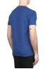 SBU 01649 T-shirt girocollo aperto in cotone fiammato blu 04