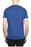 SBU 01649 T-shirt à col rond en coton flammé bleu 05