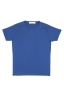 SBU 01649 Flamed cotton scoop neck t-shirt blue 06