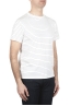 SBU 01650 Camiseta a rayas de algodón con cuello redondo en blanco y azul 02