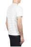 SBU 01650 T-shirt à col rond en coton rayé blanc et bleu 04
