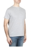 SBU 01652 Camiseta de algodón gris melange de cuello redondo y bolsillo de parche 02